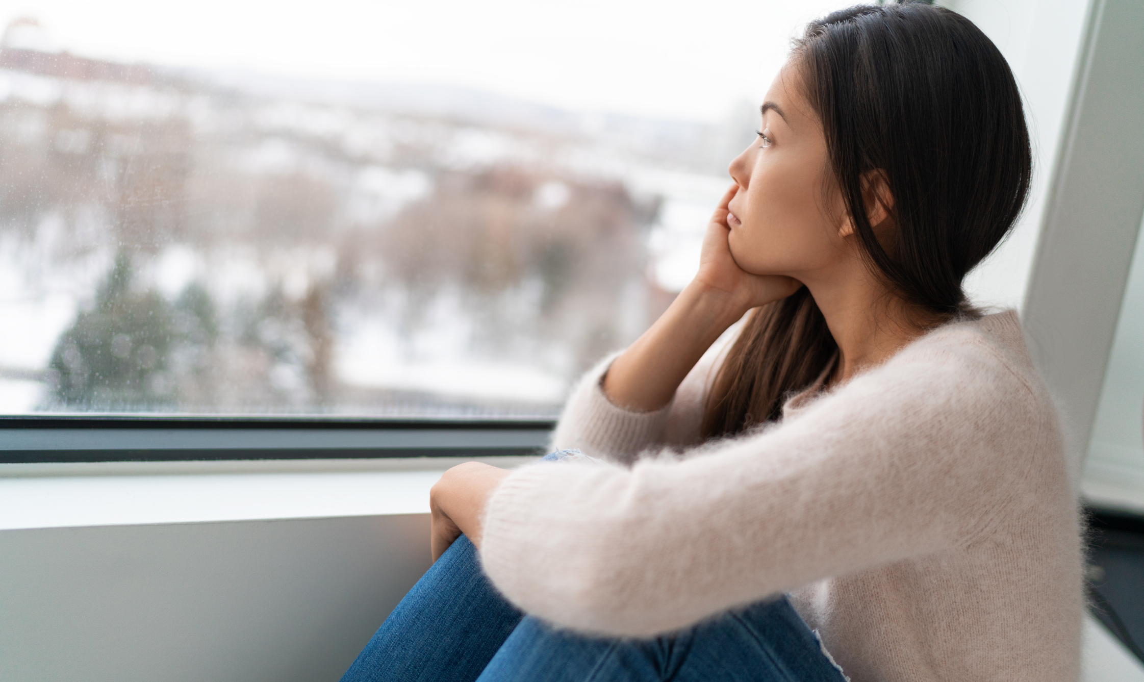 Woman sad about having a miscarriage
